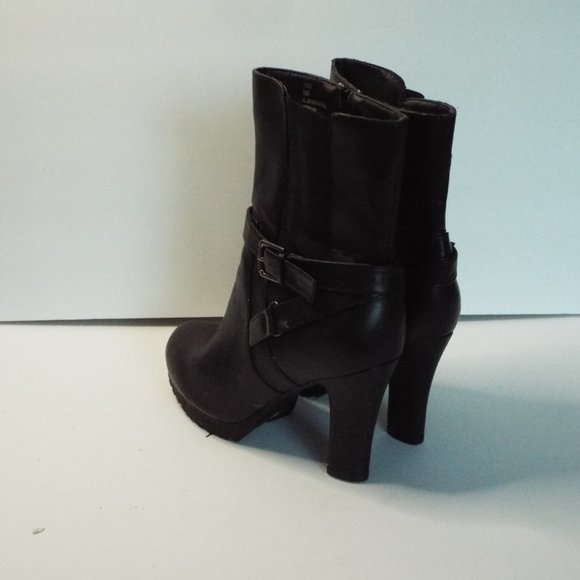 Pre-Owned Lane Bryant Womans Size 10 Wide Black Zip Up Round Toe Ankle Boots - Picture 5 of 10